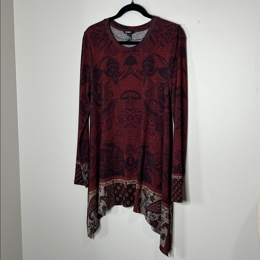 Desigual Artsy Patterned Patchwork Scarf Print Pa… - image 3